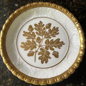 Vintage Hand-painted Coalport Fine Bone China Gold Trimmed Decorative Plate 5" d